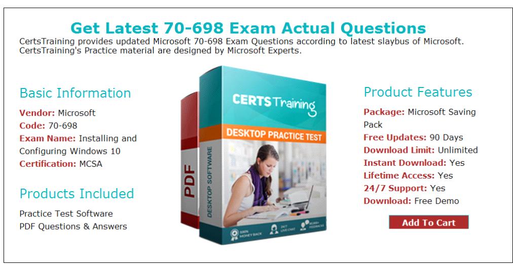 Microso 埘 70 698 Exam Dumps PDF for Guaranteed Success The PDF version is simply a copy of a Portable Document of your Microso 埘 70 698 ques ons and answers product.