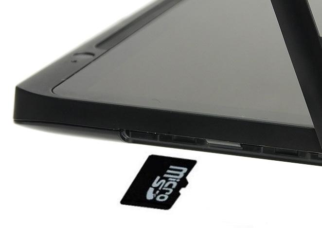 Insert/Remove the Optional MicroSD Card* To Insert the MicroSD card: 1. Open the cover to the MicroSD card slot. 2.