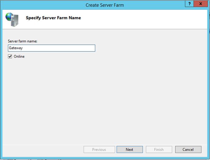 Configuring application request routing (ARR) 6 Give your new Server Farm a