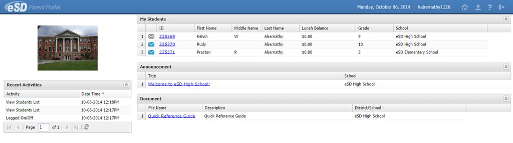 Total Balance. Lunch Balances display on the Fees tab, but are not included in the Fees Total Balance.