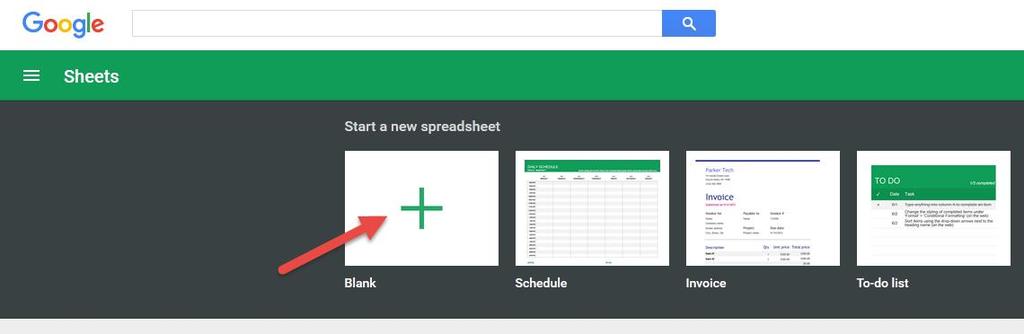 Google Sheets Click in the blank sheet