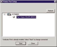 12. After your printer(s) have been added, you will return to the Configure Printer Port screen. Click the Connect button to connect the printer(s).