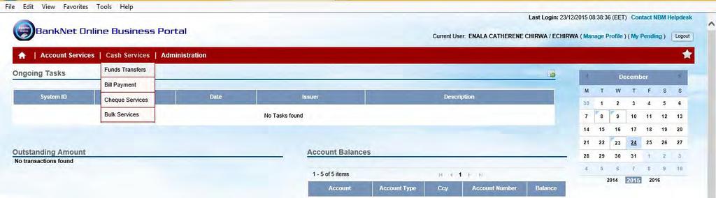 HOW TO MAKE FUNDS TRANSFER ON BUSINESS PORTAL In order to make a Funds Transfer to another account within National Bank of Malawi or to another bank, the proceedure is the same.