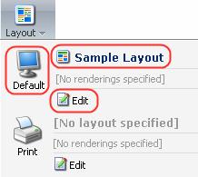 Select the Layout button to manage assigned layouts.
