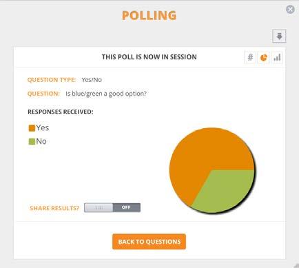 View results as a list, pie graph, or bar chart, and share