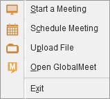 GETTING STARTED USING THE GLOBALMEET DESKTOP APP Most of the time, you won t think about the desktop app until it displays an alert.