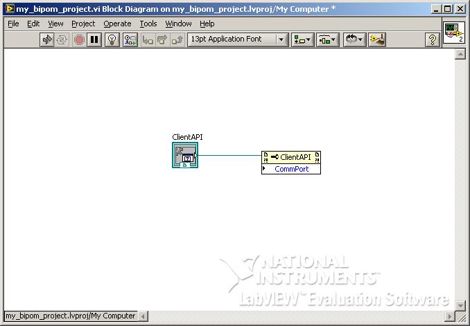 Now we can assign the COM port. This is the COM port that LabVIEW will use to communicate with the board.