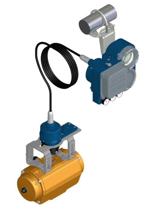 The positioner features linear and rotary magnet models for non-contact position measurement and