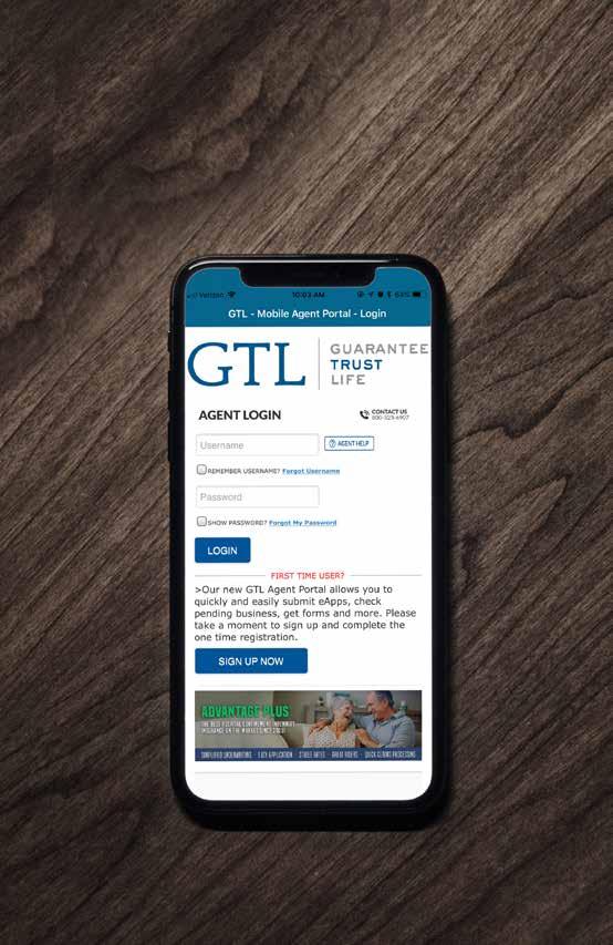 Setting up the E-App Once the GTL E-App has downloaded, open the app and click the sign up now button to register for the first time, even if you used the previous ipad app.