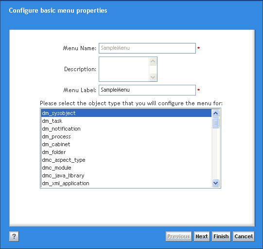 Configuring Menus Editing a menu You can modify an existing menu that was created in the current application. To edit a menu: 1. Click Configuration. 2. Select the Menus node.