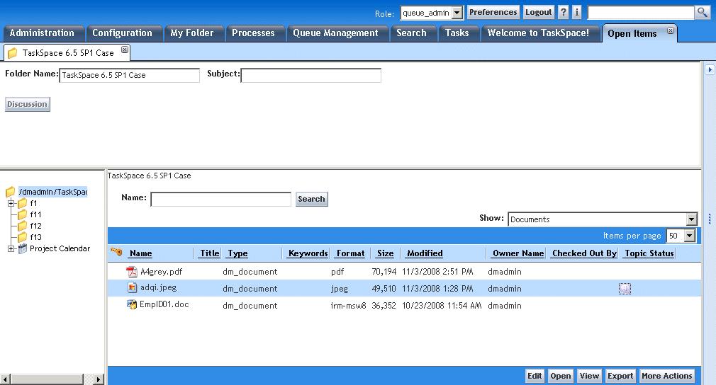 Configuring Roles 8. Click Next. The Document View tab appears. For instructions, refer to Assigning document view in Open Items for a role, page 266.