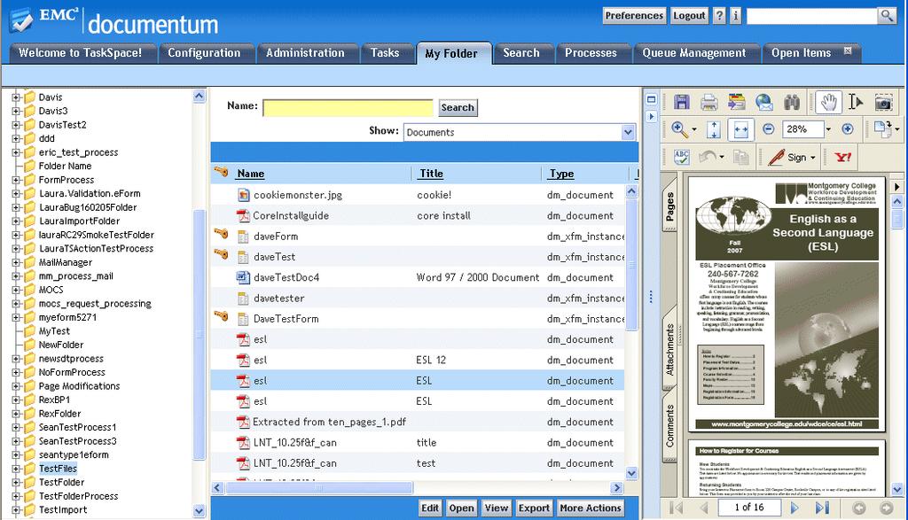 Getting Started Documentum Forms Builder User Guide Chapter 4, Preparing Users, Groups, and Roles Creating a task list tab, page 240 Chapter 16, Configuring Roles Overview of folder tab configuration