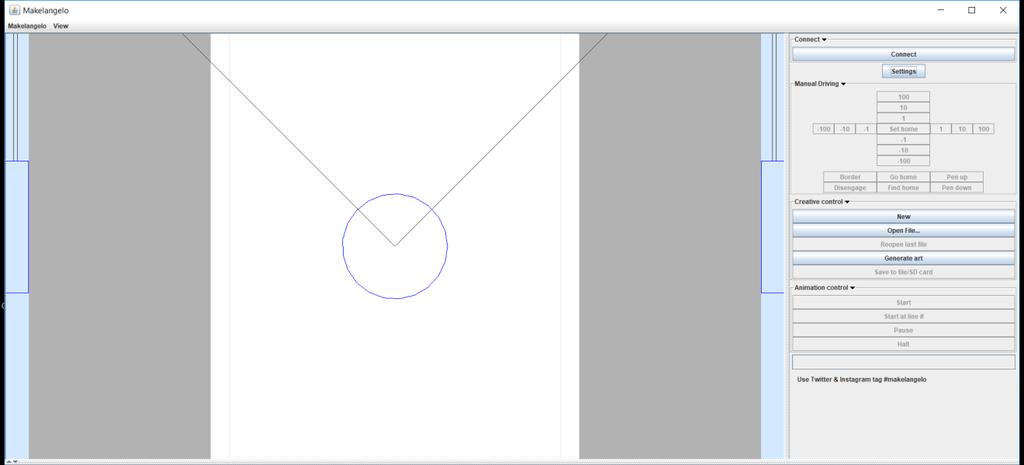 3.1.Computer part 3.1.1.User interface Using the Makelangelo program, which provides an interface to adjust the drawing settings in addition to converting the image into