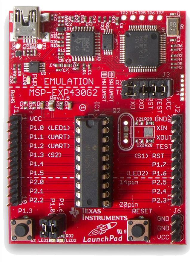 MSP-EXP430G2 LaunchPad Evaluation Board Price: $9.99 20 pin DIP socket for easy breadboarding/prototyping on-board emulation: program and debug without additional tools.