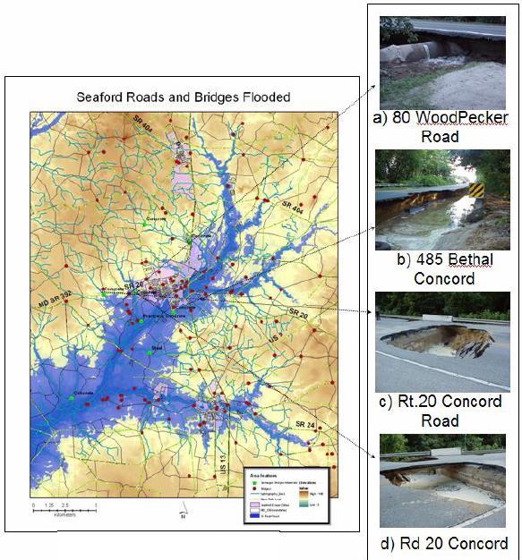 GIS ANALYSES FOR CIR-DSS Location of Damaged Infrastructure in the