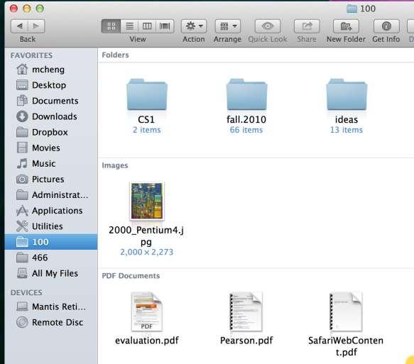 Files & Folders in OS X