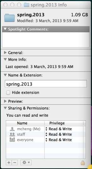 Permissions in OS