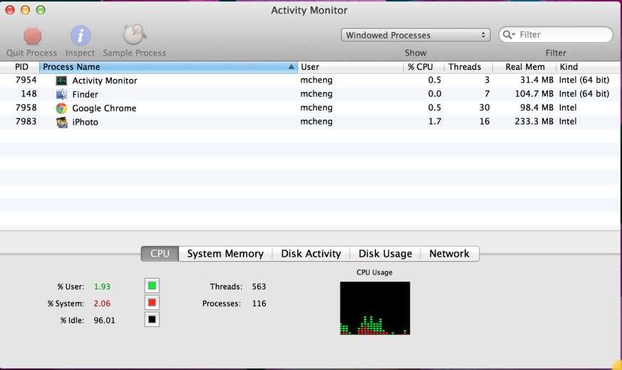 OS X Activity Monitor