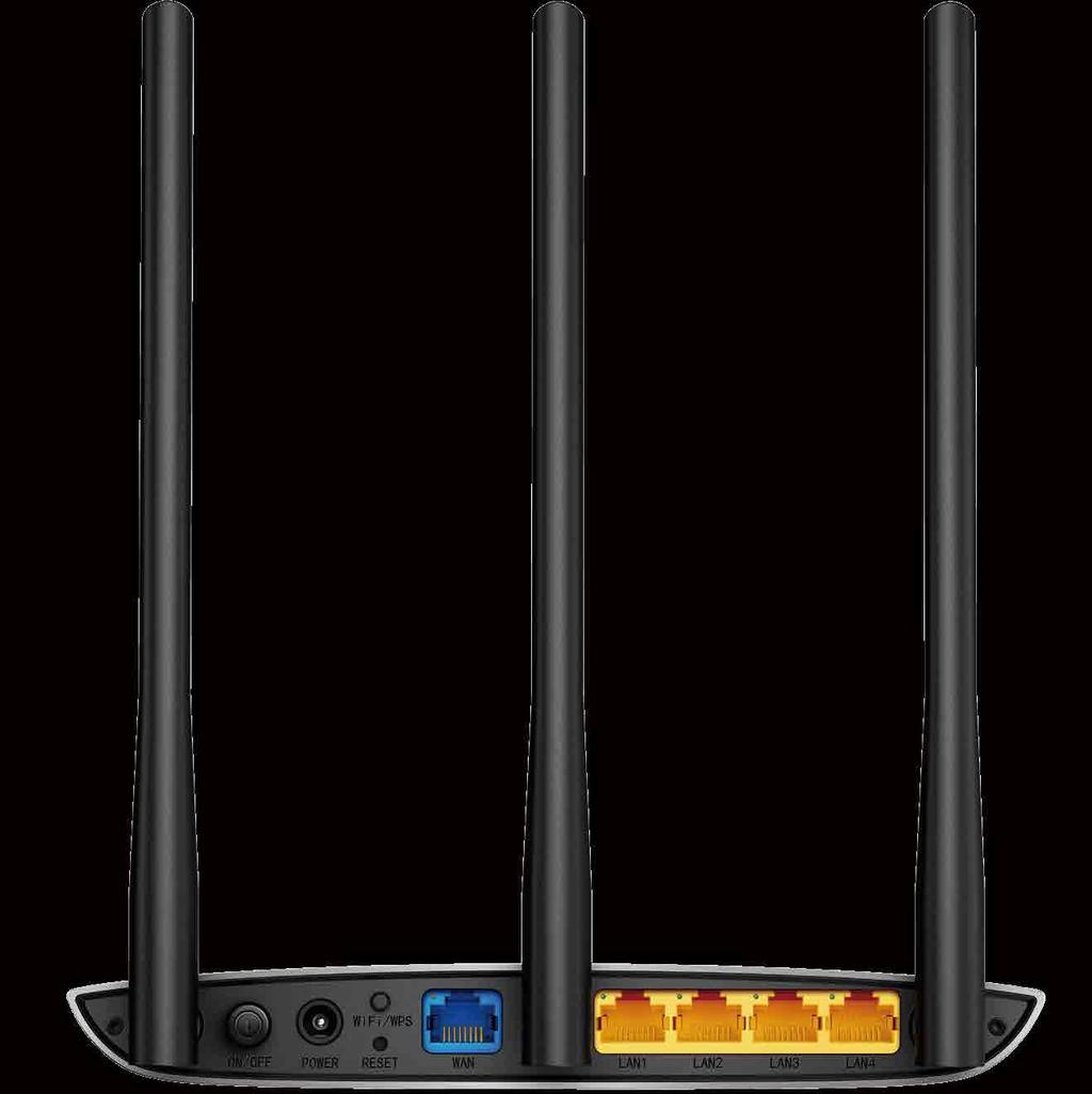 Specifications Hardware Ethernet Ports: 4*10/100Mbps LAN Ports, 1*10/100Mbps WAN Port Buttons: Reset Button, Power On/Off Button, Wi-Fi /WPS Button Antennas: 3*5dBi fixed Omni Directional Antennas