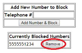 This feature is only available via the phone portal and cannot be changed via the telephone. Steps to Add and Remove A Number: Add A Number: 1.