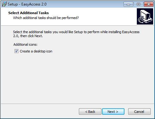 4. Select additional tasks, for example: [Create a