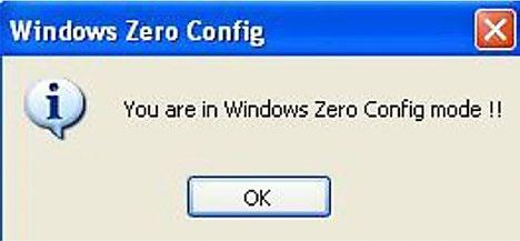 2. Check Windows Zero Config box. 4.