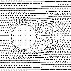 vortex distribution in the wake of the cylinder 7 to become asymmetric.
