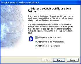 Setting up the Bluetooth Software (XP) To start using the