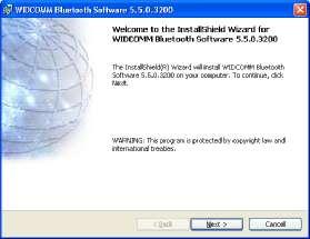 Installing the Bluetooth Software (XP) Before installing the Bluetooth software, plug the USB Bluetooth adapter into a USB