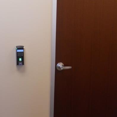 The units are installed on drug cabinets, pharmacies, file rooms and special equipment rooms. Higuchi Manufacturing America, San Antonio, TX - Access control entrances to building and conference room.