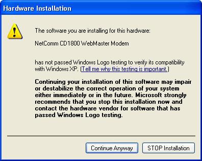 the "Found New Hardware Wizard" is displayed. Select "Install the software automatically [Recommended]", and then click "Next".