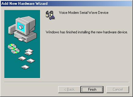6. Windows will locate all available wave driver files for your modem.