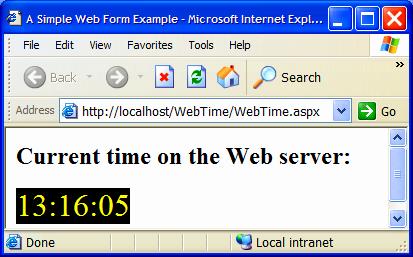 1 ' Fig. 25.2: WebTime.aspx.vb 2 ' Code-behind file for a page that displays the current time. 3 Partial Class WebTime 4 Inherits System.Web.UI.