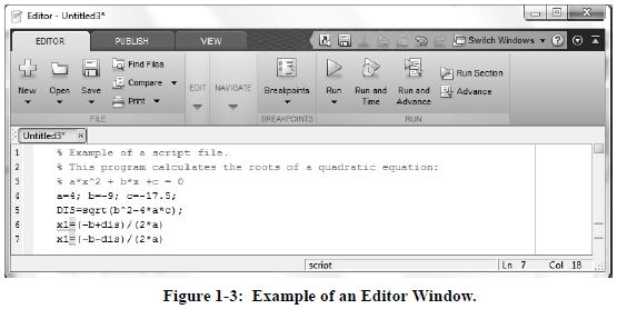 Editor Window: Use Editor Window to write and