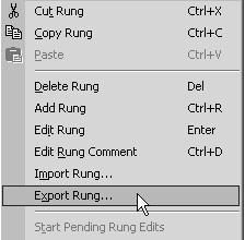 sequence Do this: Click the first rung and then [Shift] +