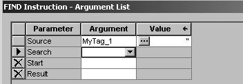 Right-click the instruction and choose Argument List.