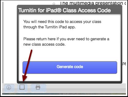 Turnitin ipad app Click this icon in the