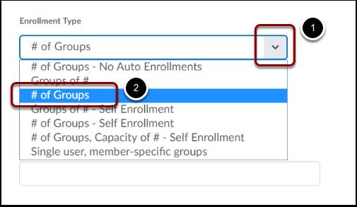 Give the New Category a name, and a description if desired. Enrollment Type 1.