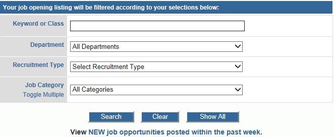 Board Notify Me of New Jobs These options can be found on the sidebar of the employment page. 1.