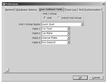 User Defined Fields User-defined fields allow you to track additional information about each tenant on the Tenant Information screen for a unit or linked unit group.