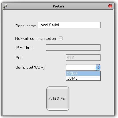 CNV-300 TCP/IP to RS485 converter Add a Serial Portal Right-click on the Portals item and select "Add portal" Enter the portal name Make sure that the Network