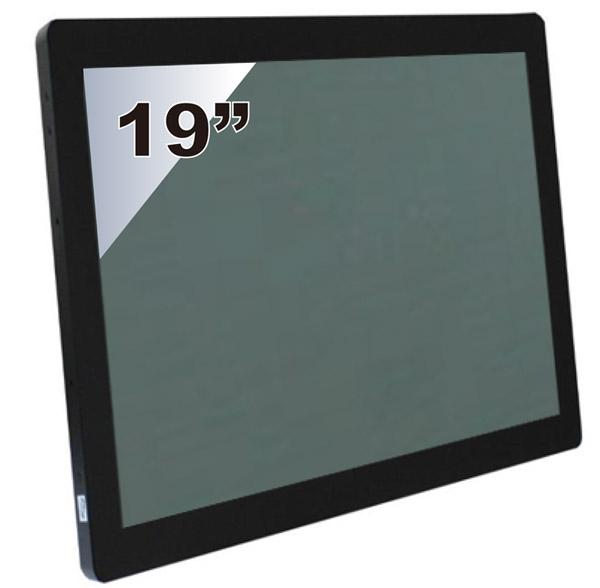 19 inch High brightness, Splash proof true flat PCAP multi-touch monitor Made in Taiwan No more dispute on the numbers and position of bright dots whether they are acceptable by standard requirement.