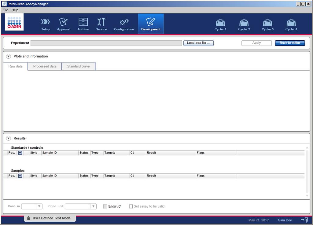 Only assay profiles with this option activated can be imported in the "Configuration" environment for subsequent usage.