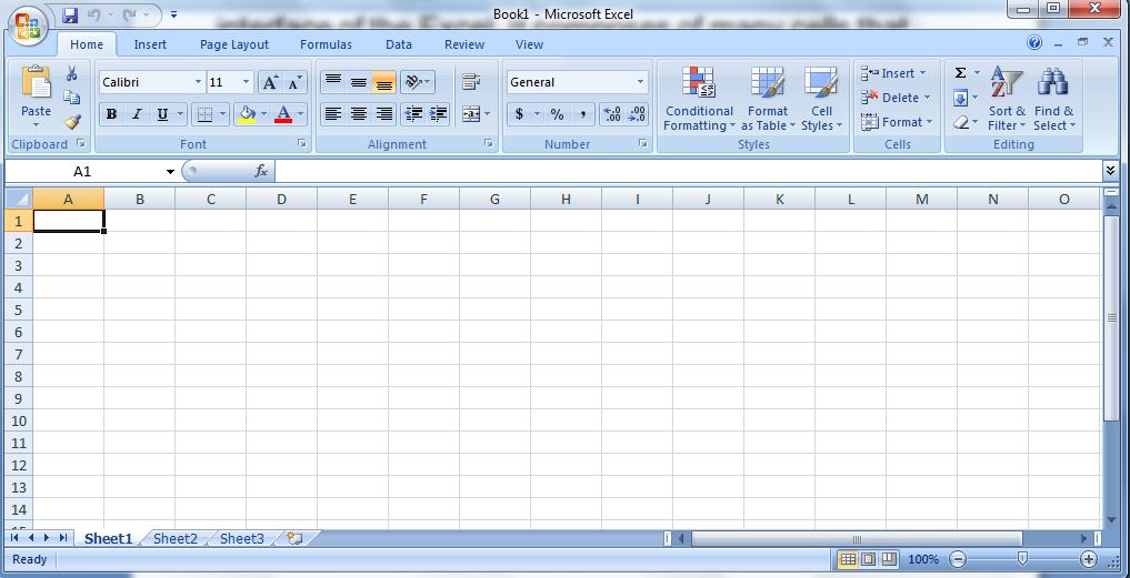 MS EXCEL : Exploring the Excel Environment MS Excel comprises of many cells that are arranged horizontally and vertically in a grid (net/network).