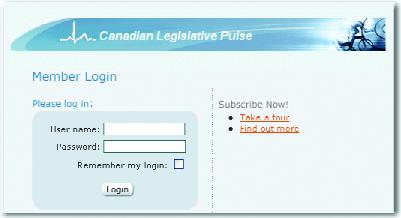About the Canadian Legislative Pulse The Canadian Legislative Pulse (The Pulse) is a cross-jurisdictional bill tracking service that is updated every business day.