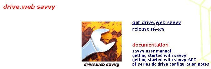 When the next page appears, click the get drive.web savvy link to download the tools. Installing the drive.