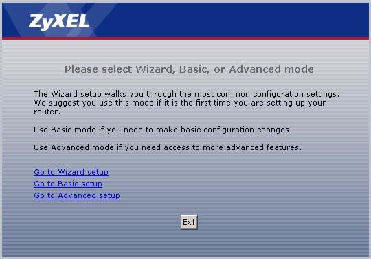 CHAPTER 3 Connection Wizard This chapter provides information on the wizard setup screens in the web configurator. 3.1 Wizard Setup The web configurator s wizard setup helps you configure your device to access the Internet.