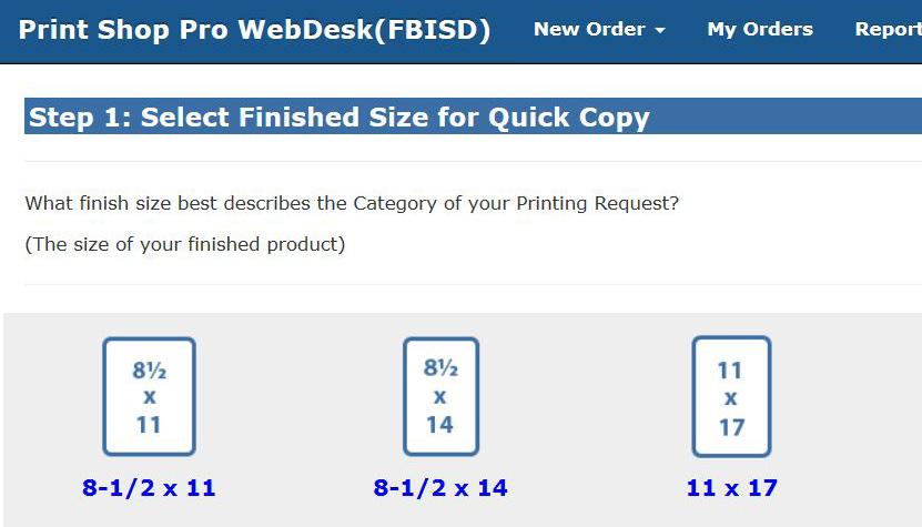 #1 Quick Copy Choose your finished size of your Document/paper. Number of copies, total finished sets you need to have back.
