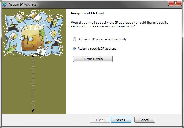 Select the device found and click on Assign IP.