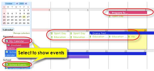3.2.3. Show/Hide Events You can show the events that you are interested in, and hide less important events.